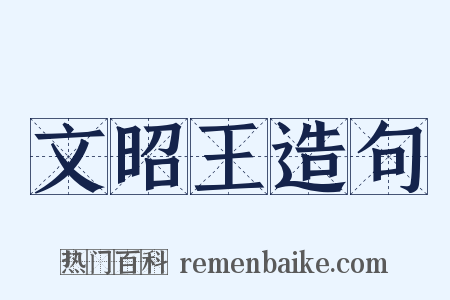 文昭王造句是什么意思的图片